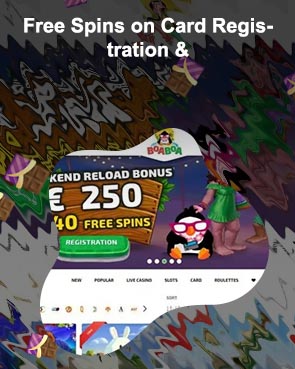 50 free spins register card